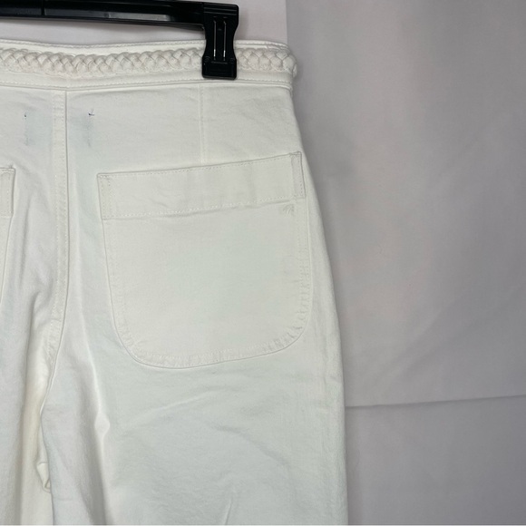 MADEWELL x Lisa Says Gah! Wide Leg Jeans Women 28 Crop NEW Eyelet White NQ570 - Picture 9 of 16